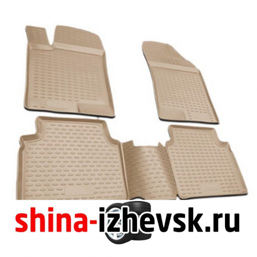 Коврик Autofamily коврики в салон для NISSAN Teana 2003-2008, 4 шт. , бежевый) в Ижевске